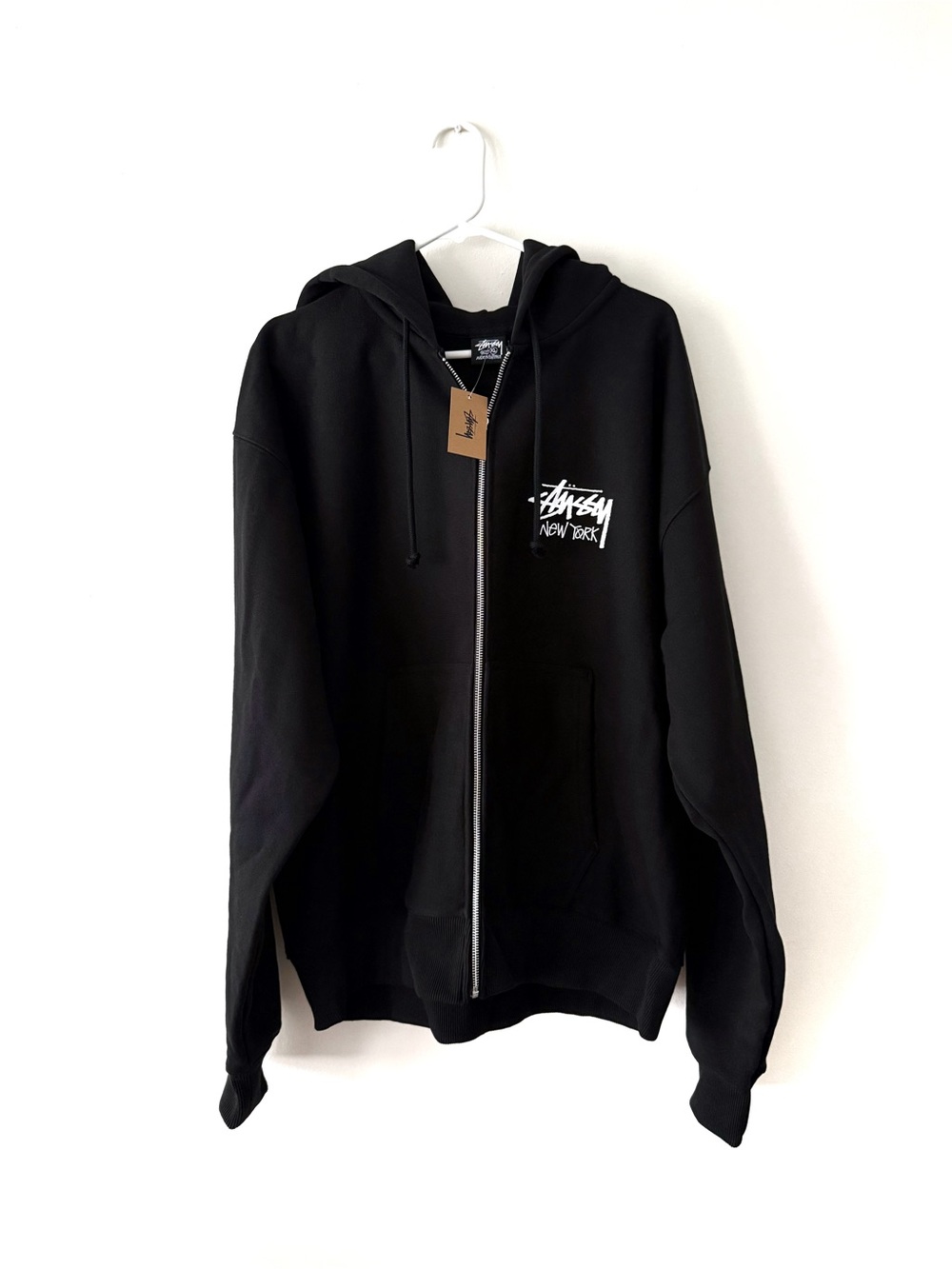 Stussy New York Black Full-Zip Hoodie XL